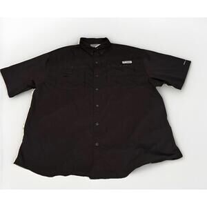 Columbia  PFG Omni Shield Mens Black XL Short Sleeve Button Down Shirt (A5)